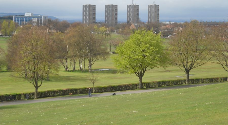 View from Ibrox Hill in Bellahouston Park