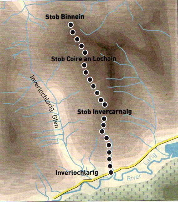 Route Map for Stob Binnein