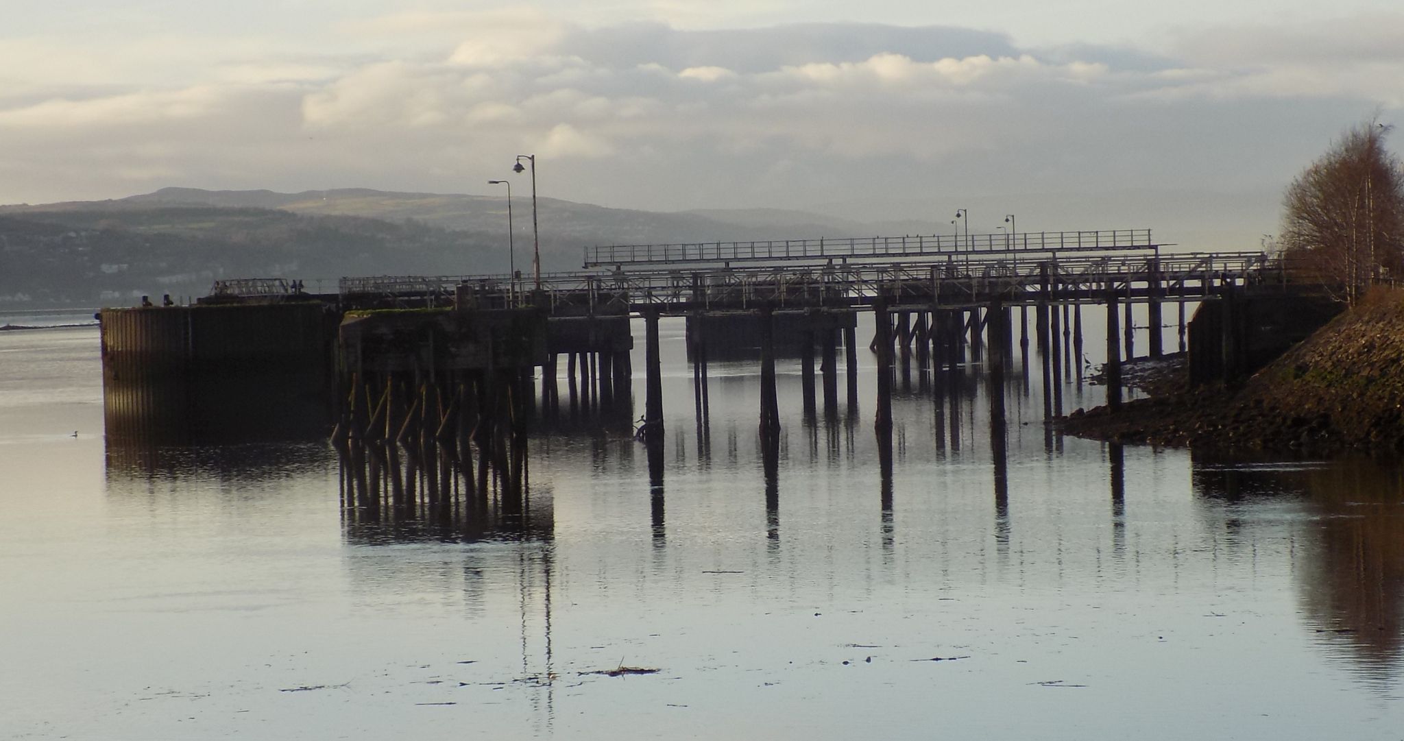 Old docks at Bowling on the River Clyde