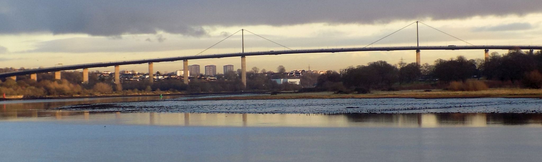 Erskine Bridge across River Clyde from Bowling