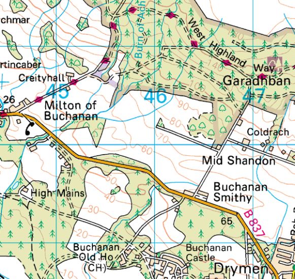 Map of Buchanan Smithy area