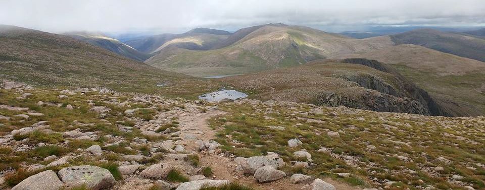 The plateau of the Cairngorm Mountains of Scotland