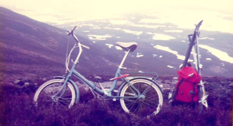 Bicycle and Skis