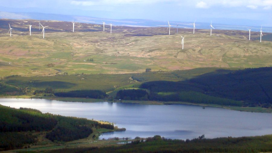 Wind Farm above Carron Valley Reservoir