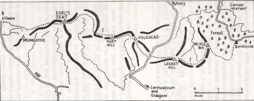 Map for the Campsie Fells