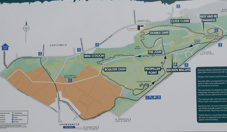 Map of Cathkin Braes Country Park
