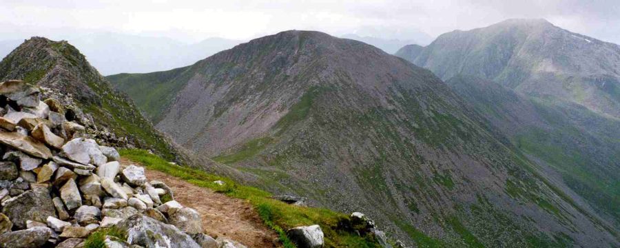 Stob Coire a' Chairn from An Gearanach in the Mamores above Glen Nevis