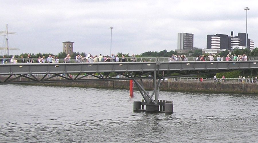 Millennium Bridge across River Clyde at Glasgow Science Park