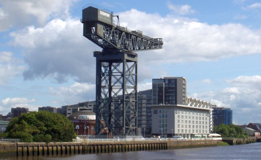 Shipyard Crane on Clyde River Walkway