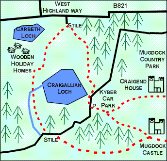 Map of Craigallian Loch