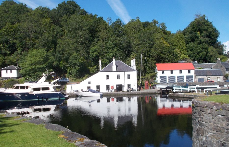 Crinan Village at the western end of the Canal
