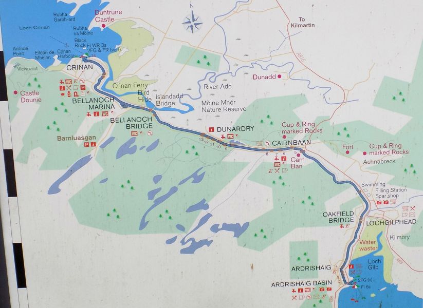 Map of Crinan Canal