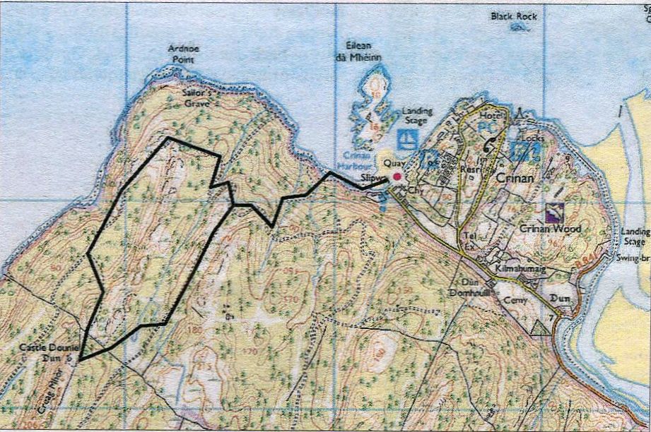 Route Map of Dounie Castle Walk