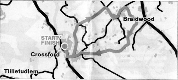 Route Map of Crossford and Braidwood Circuit