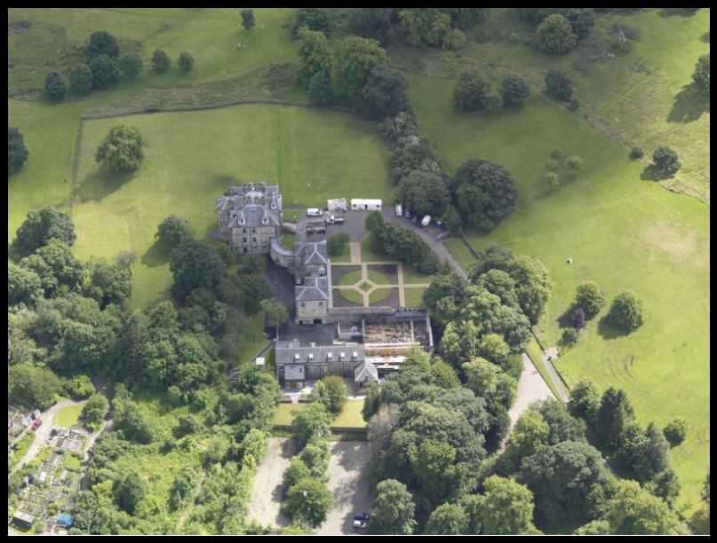 Aerial view of Cumbernauld House