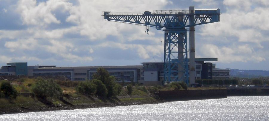 The "Titan" Shipyard Crane on the River Clyde at Clydebank