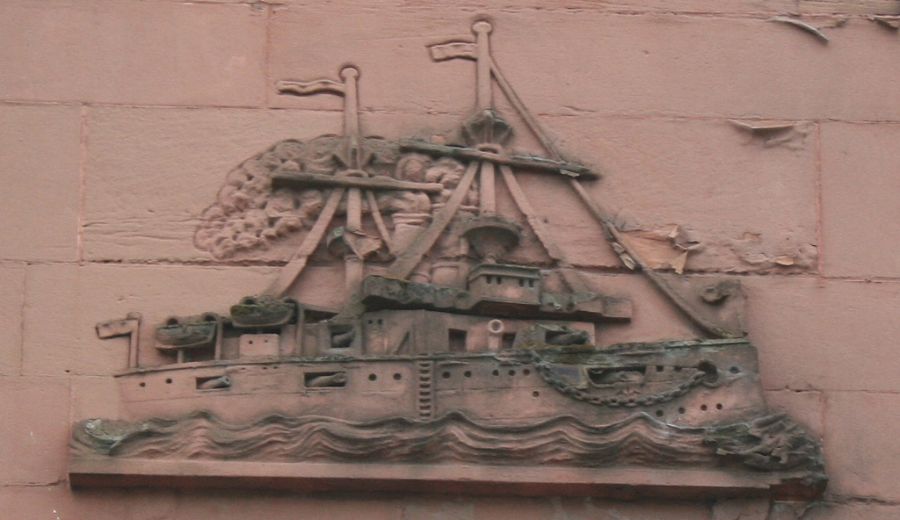 Engraving on building in Clydebank