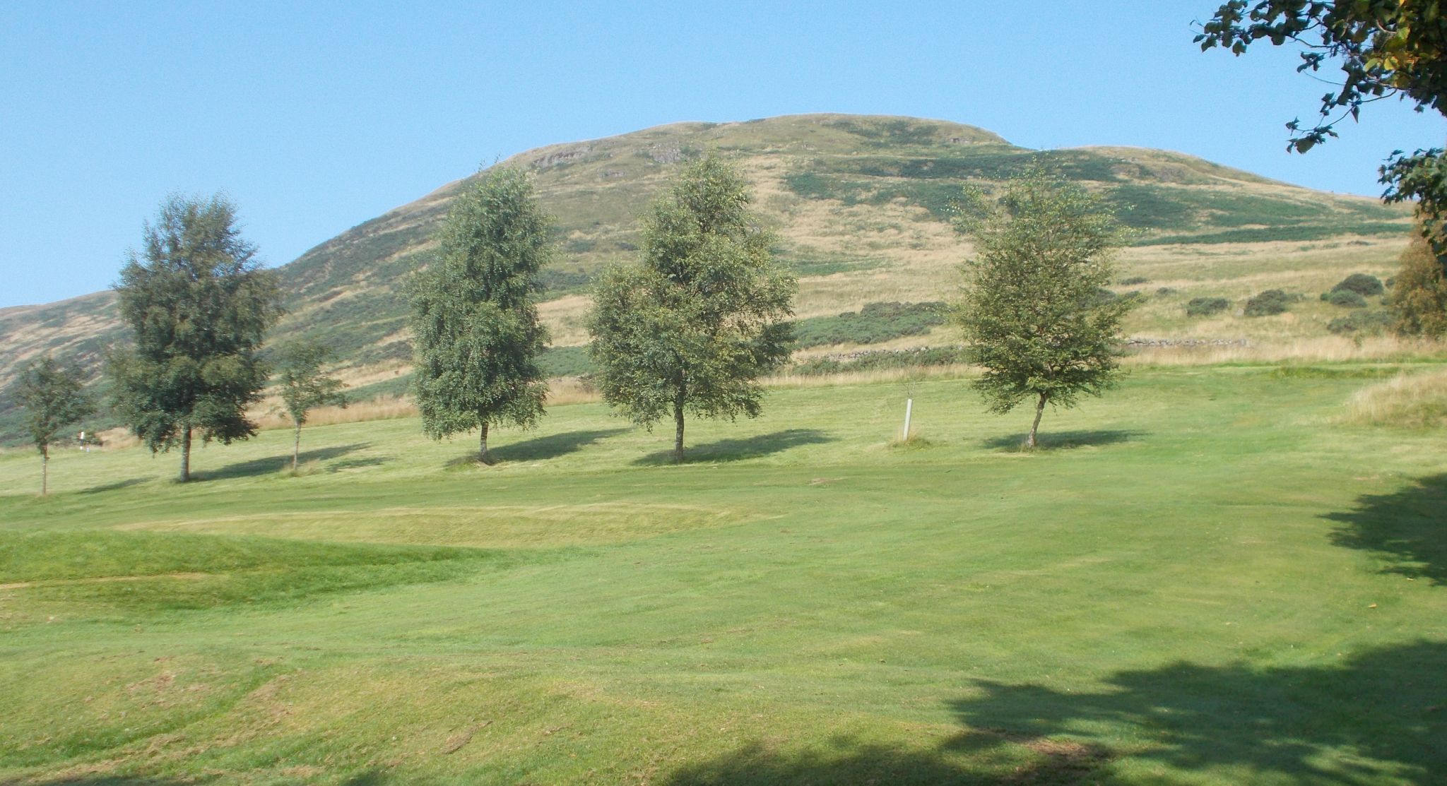 Golf course and Bank Hill above Dollar Glen