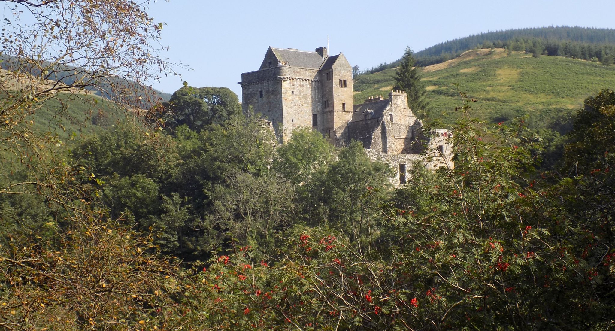 Castle Campbell ( Castle Gloom ) in Dollar Glen beneath the Ochil Hills