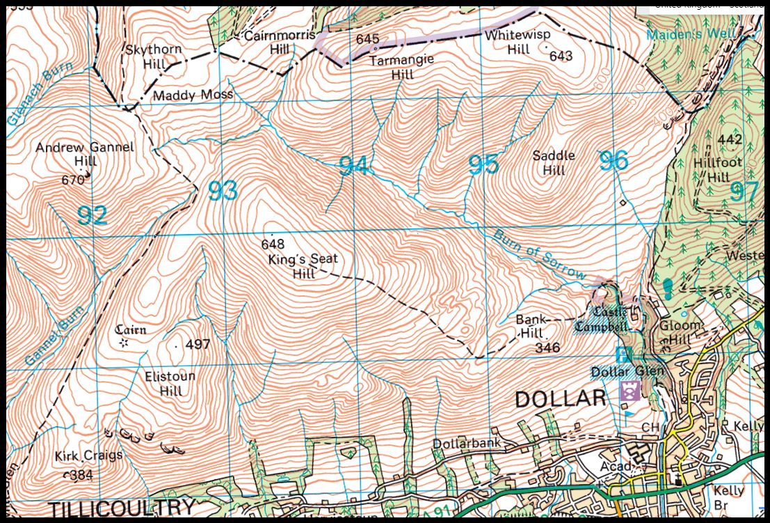 Map of Dollar Glen