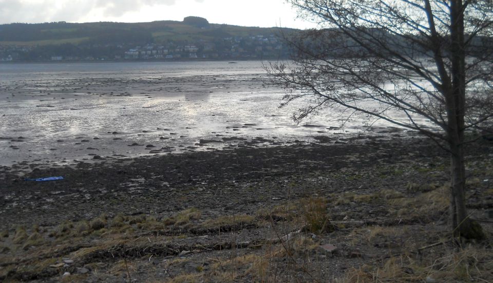 Langbank across the Firth of Clyde from the Shore Path at Dumbarton