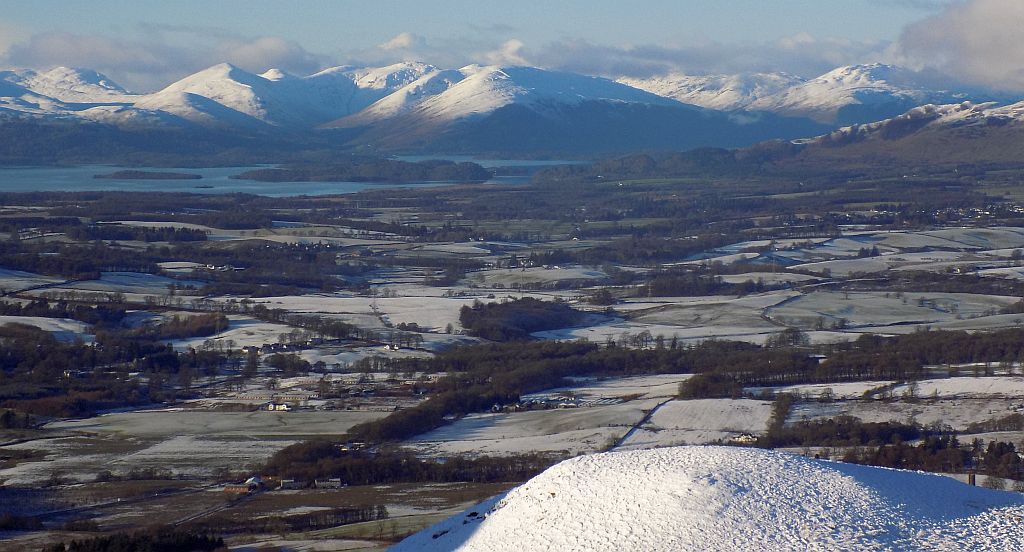 Luss Hills and Loch Lomond from Dumgoyne in the Campsie Fells