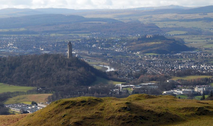Wallace Monument in Stirling on ascent of Dumyat