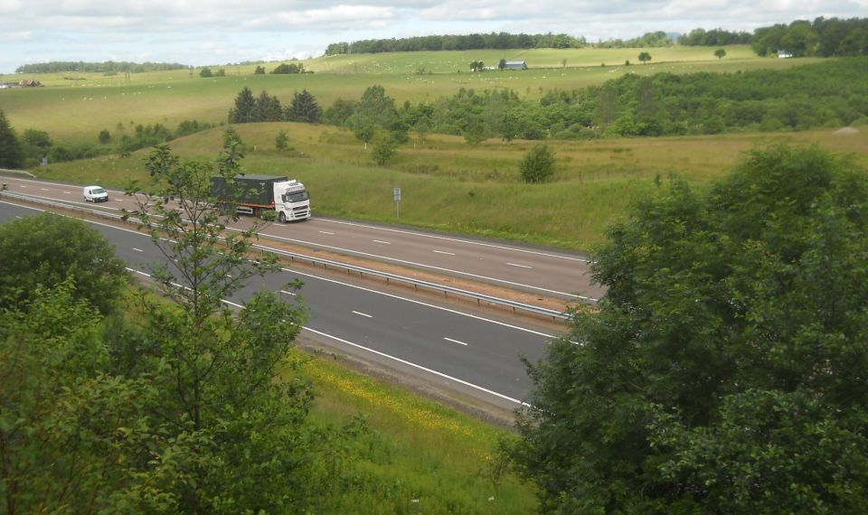 The A9 on outskirts of Dunblane