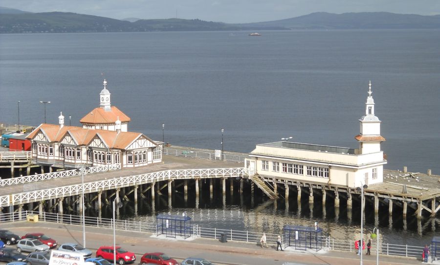 The old pier from Castle Hill