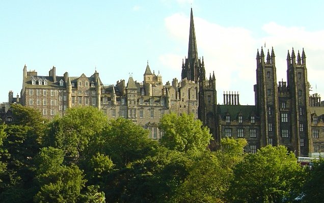 Buildings on the Mound in the City Centre of Edinburgh