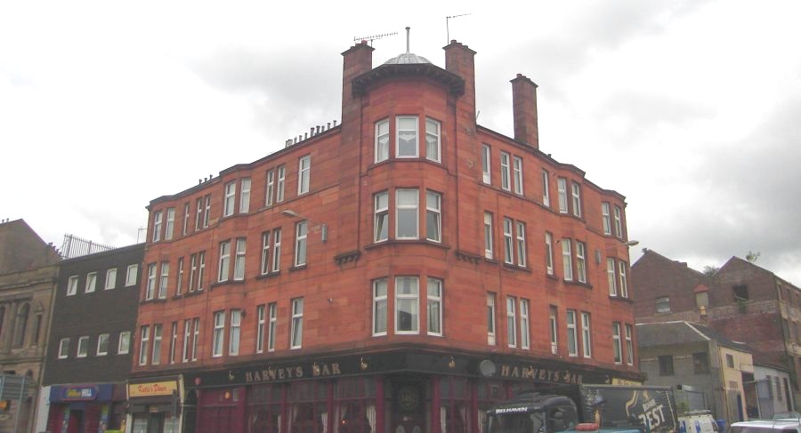 Red Sandstone Tenement Building in Glasgow Maryhill