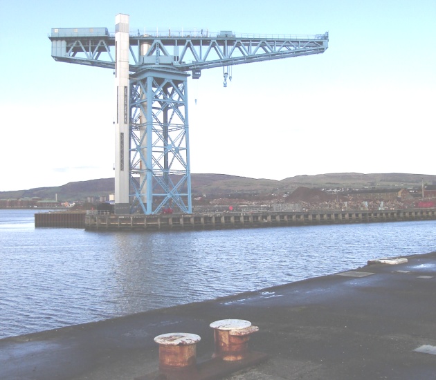 "Titan" Shipyard Crane on River Clyde at Clydebank