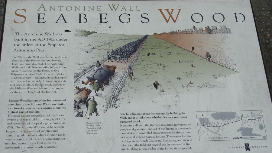 Information Board for the Antonine Wall at Seabegs Wood