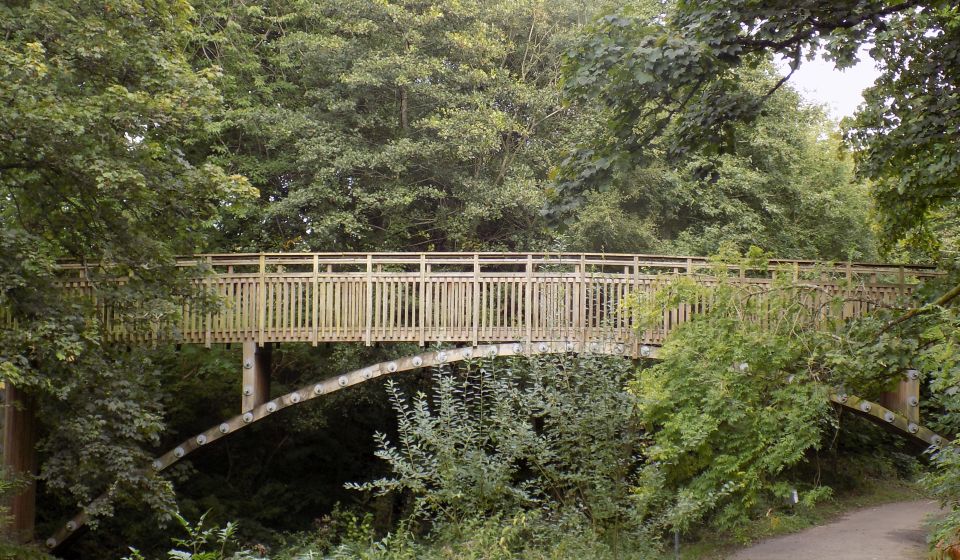Footbridge in National Heritage Park at Alloway