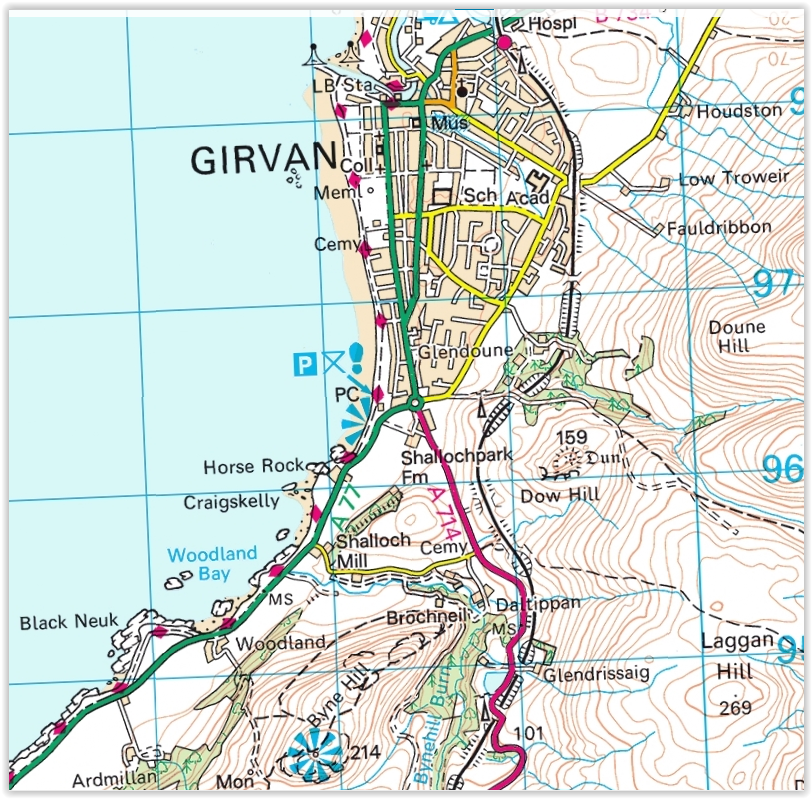 Map of Girvan