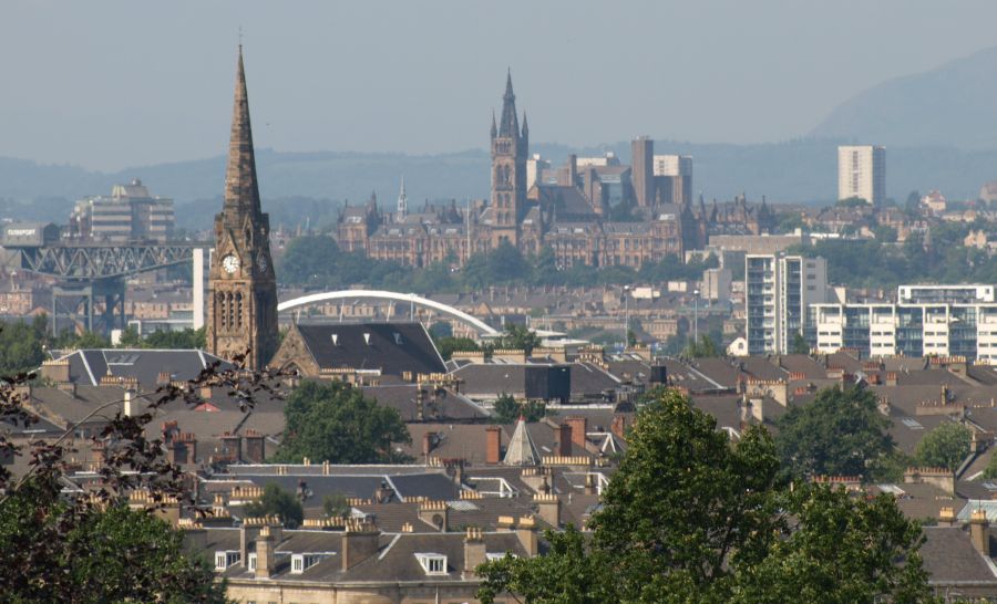 Clyde Arc Bridge in Glasgow, Scotland