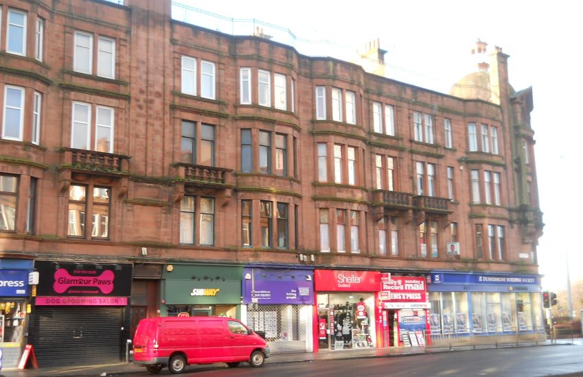 Red Sandstone Tenements at Anniesland in the west of Glasgow