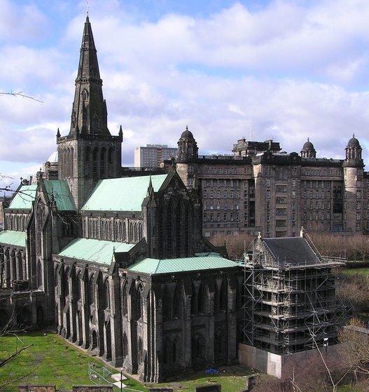 The Cathedral in Glasgow from the Necropolis
