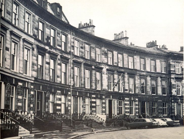 Terraced Houses in Park Circus , Glasgow, Scotland