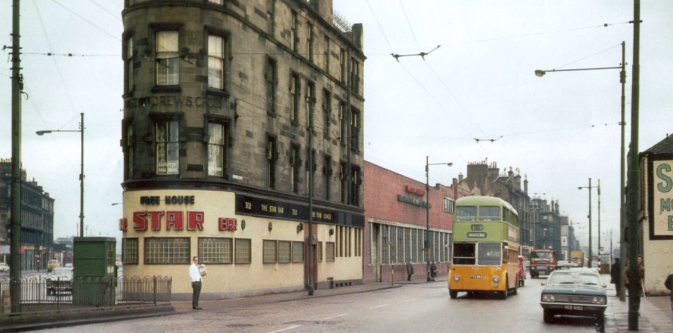 Glasgow Corporation trolleybus at Eglinton Toll
