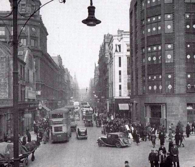 Old photo of  Buchanan Street in Glasgow city centre