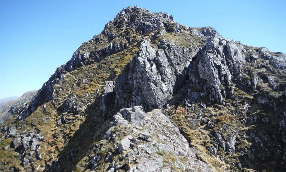 Aonach Eagach Ridge in Glencoe in the Highlands of Scotland
