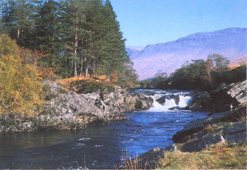 Falls on River Orchy in Glen Orchy off Glencoe