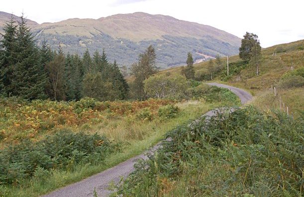B8074 single-track road through Glen Orchy off Glencoe
