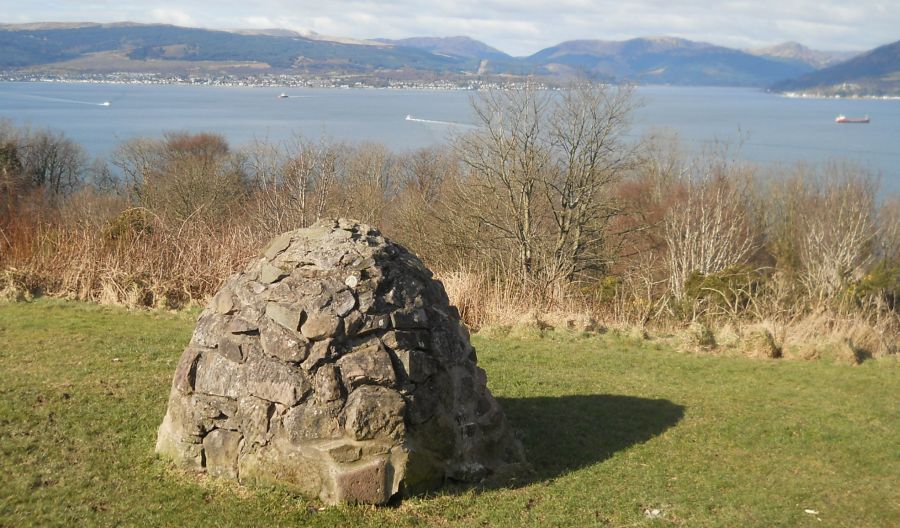 Dunoon across Firth of Clyde from Tower Hill above Gourock