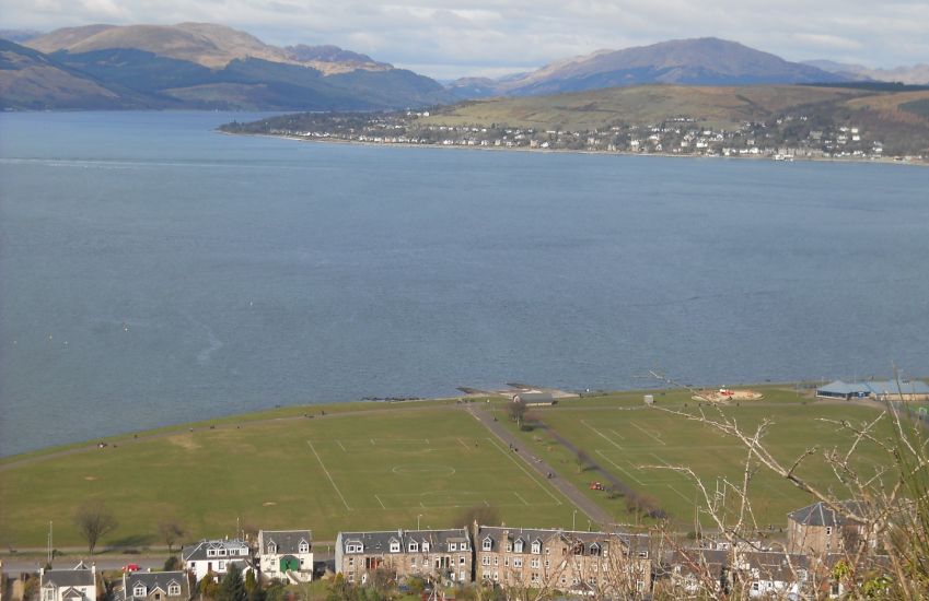 Battery Park in Gourock from Lyle Hill