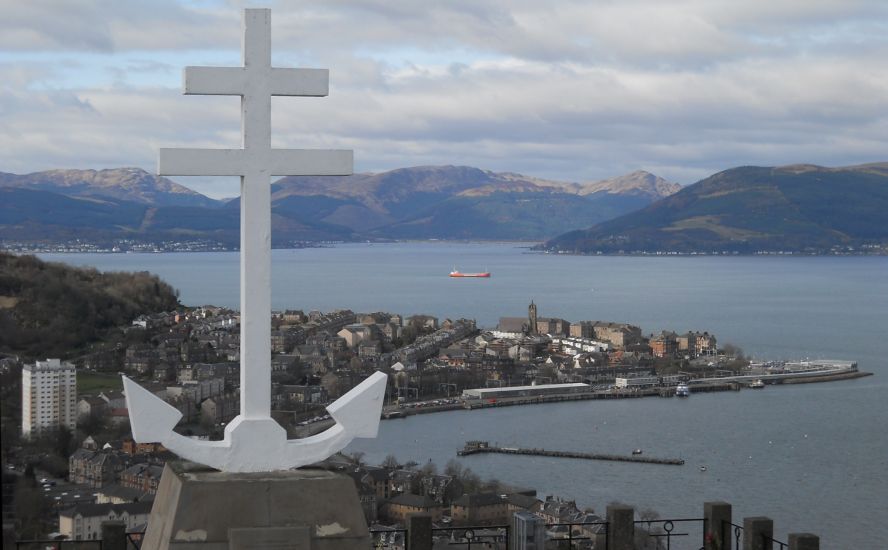 Gourock and the Firth of Clyde from the Free French Monument on Lyle Hill