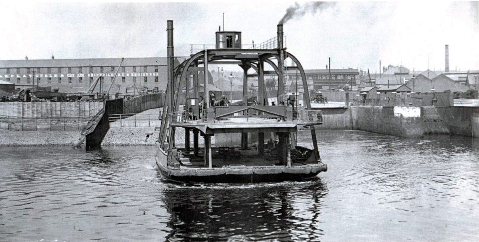 Linthouse to Whiteinch ferry across River Clyde
