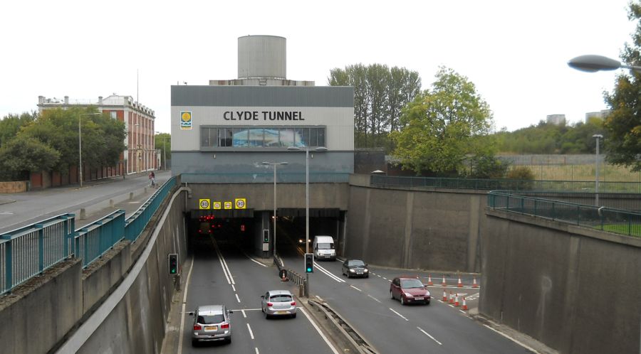 The entrance to the Clyde Tunnel at Govan