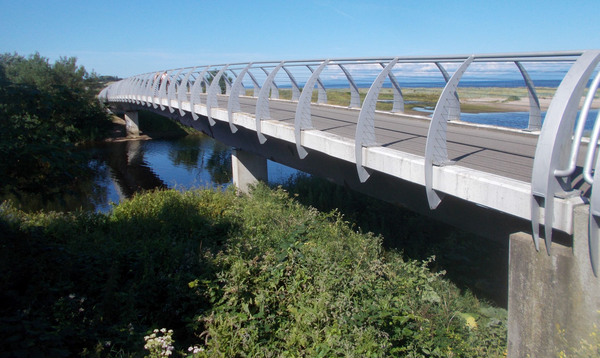 Bridge on the Coastal Path at the seafront at Ayr